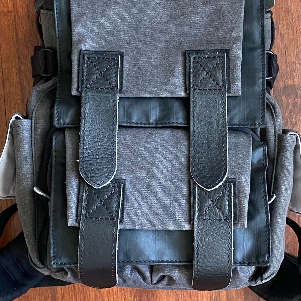 Gray and Black Men's Backpack